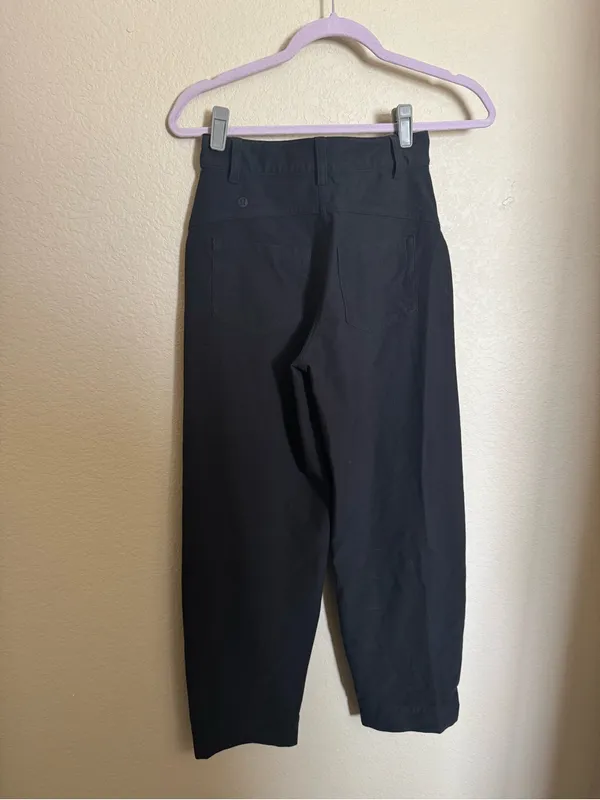 Lululemon City Sleek Barrel Leg Pant Sz 24 in‎ Black Utilitech - Image 7