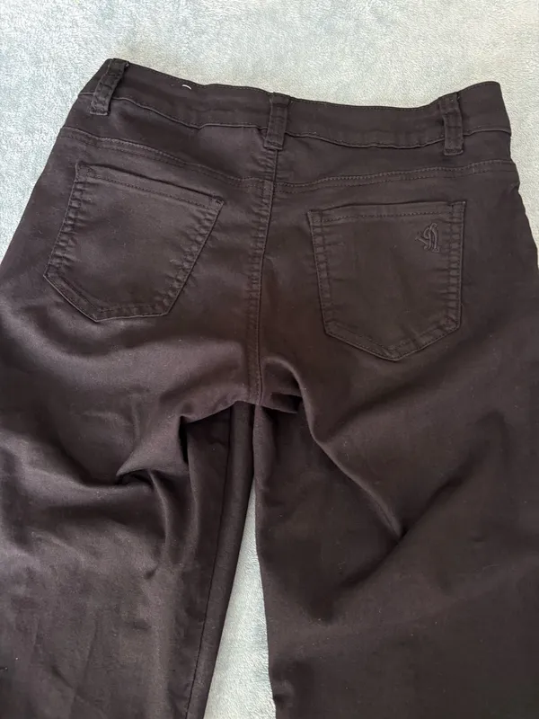 VIP Jeans Black Cargo Pants Wide Leg Stretch Size 3/4 - Image 11