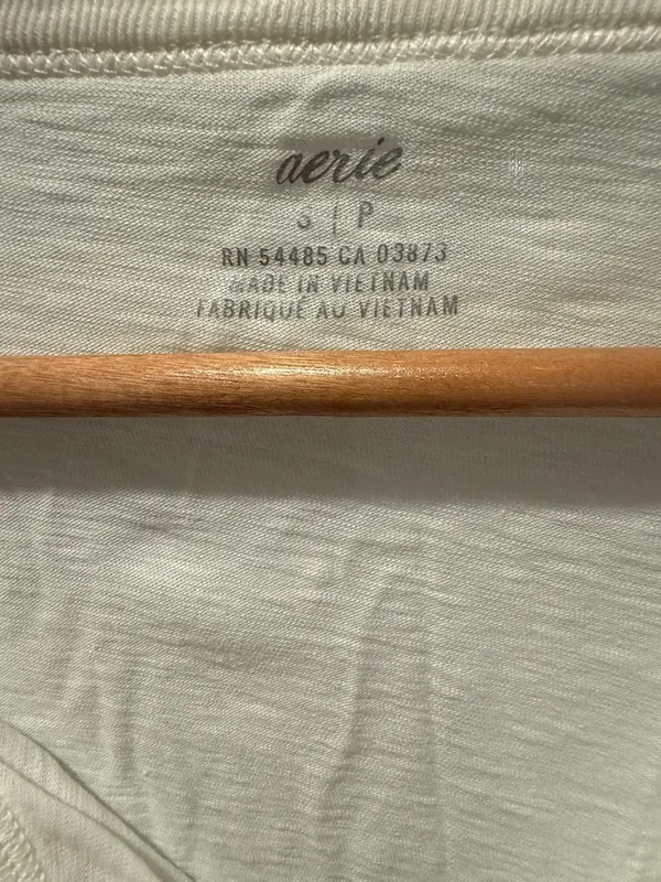 Aerie Long Sleeve Henley Top with Tie Front - Image 2