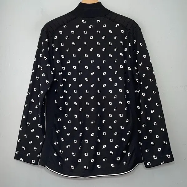 RLX Ralph Lauren Sweater Size Small Black White 1/4 Zip Academia Preppy Golf - Image 7