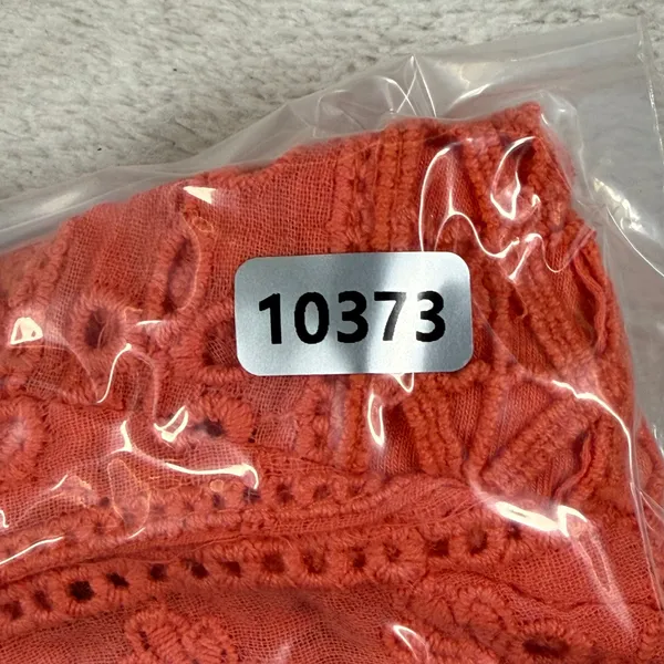 Free People FP One Adella Bralette Lip Gloss Coral Eyelet Lace Crop Top Medium - Image 7