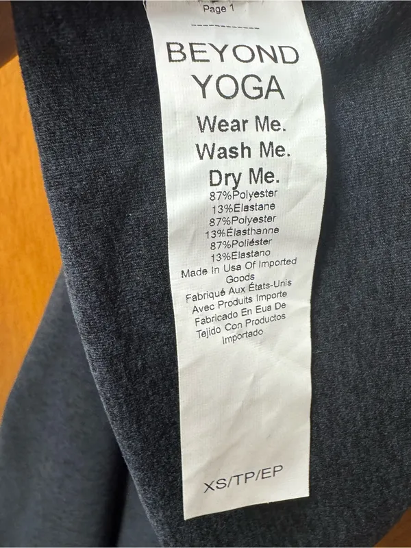 Beyond Yoga Spacedye Foldover Space Dye Wide Leg Pants Darkest Night XS NEW NWT - Image 7