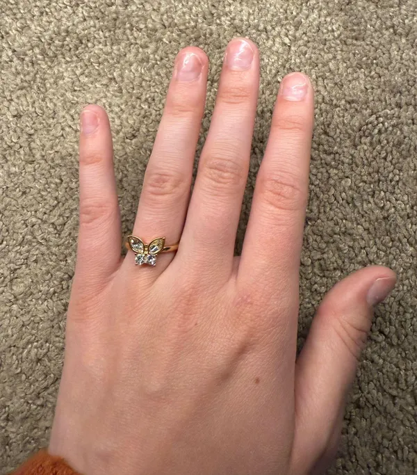 Butterfly ring Gold - Image 4