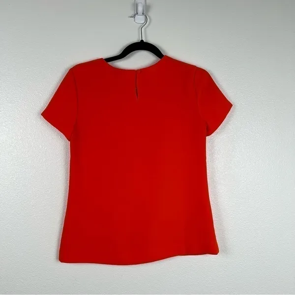J Crew Clemson Orange Matte‎ Crepe Top Sz 0 - Image 6