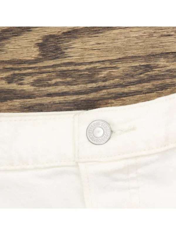 Levi's Womens 501 Original Shorts Denim Jean Jorts Disco Nights White 34 - Image 4