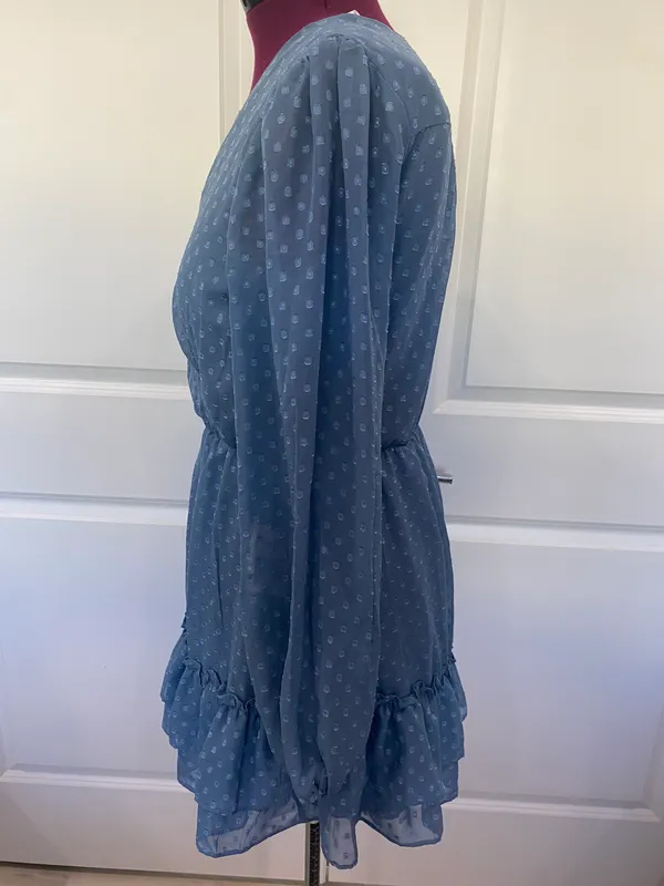 NWT B Smart Blue Long Sleeve Dress Size 9 - Image 4