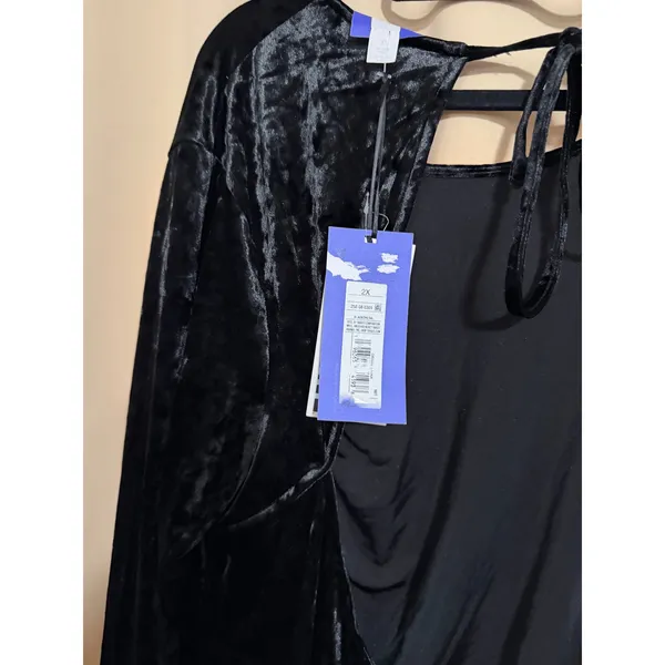 Future collective velvet midi dress Sz 2X - Image 5