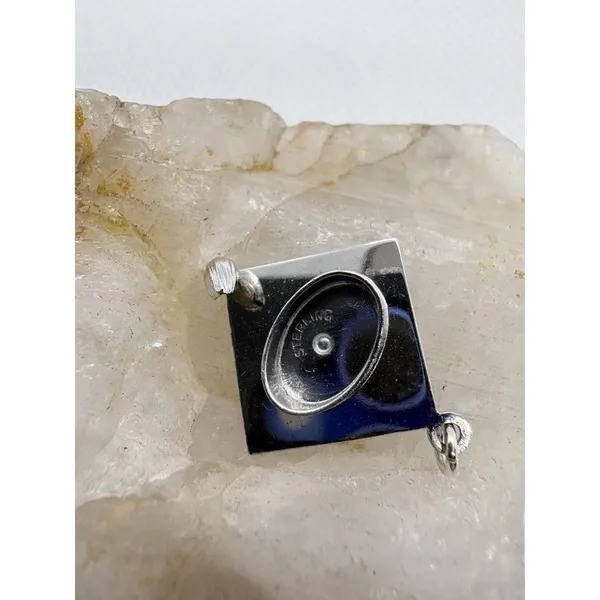 Vintage Sterling Silver Graduation Cap 3D Charm Tassel Graduate School‎ Diploma - Image 3