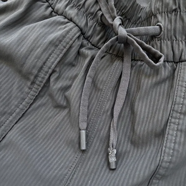 Lululemon Beyond the Studio Jogger Women 8 Graphite Herringbone‎ Ruched Pant - Image 8