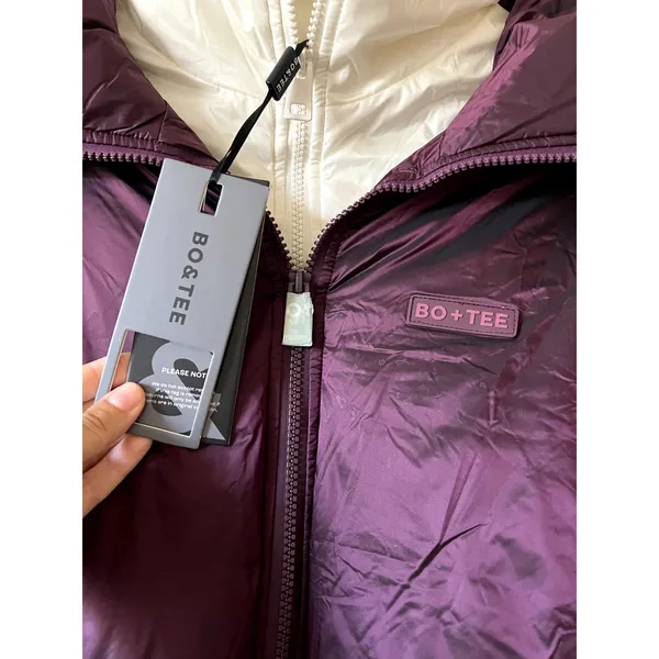 Bo+Tee Oh Polly Waterproof Layered Ski Jacket Puffer Burgundy Size M New - Image 5