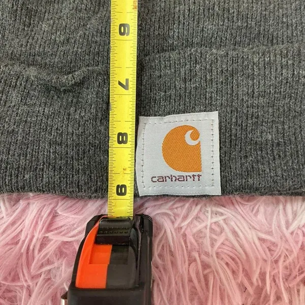 Carhartt Beanie Hat Knit Cap Warm Winter Cuffed Hat Gray‎ - Image 4