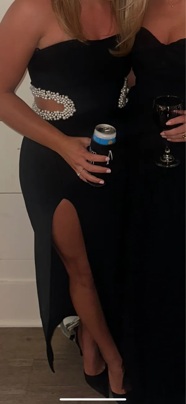 Hello Molly Slit Pearl Dress - Image 3