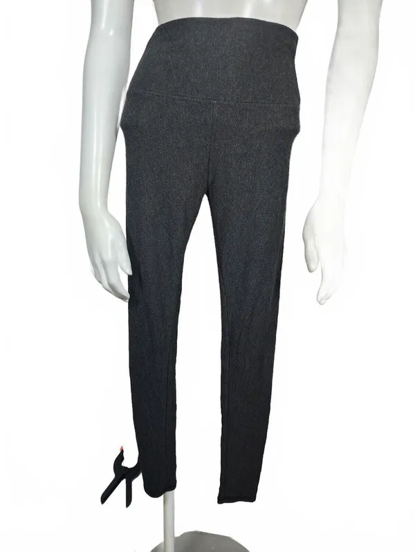 Orvis Classic Collection Charcoal Gray High Waist Fleece Lined Leggings Size S - Image 2
