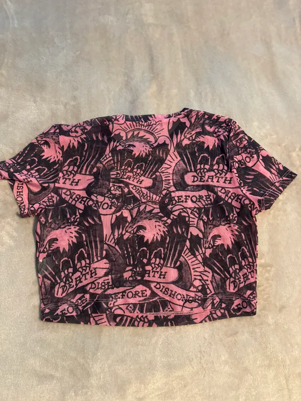 Ed Hardy Mesh See-Through Crop Top - Image 2