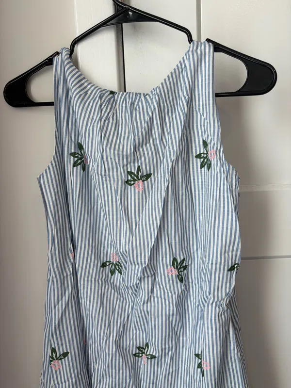 Tulip B Blue And White Striped Floral Dress Size Small New - Image 8