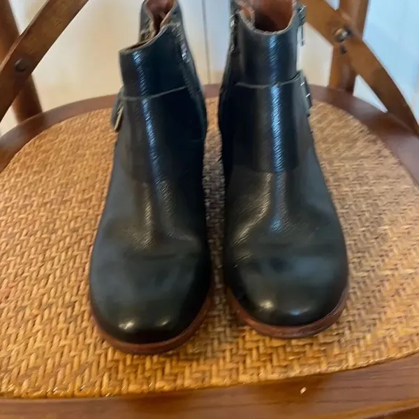 Korkease Morosita block heel full grain leather black booties size 6 - Image 8