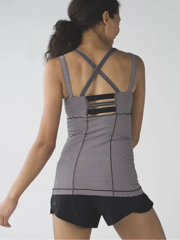 Lululemon Happy Strappy Tank Stripped yoga Pilates training activewear outdoor - Image 2
