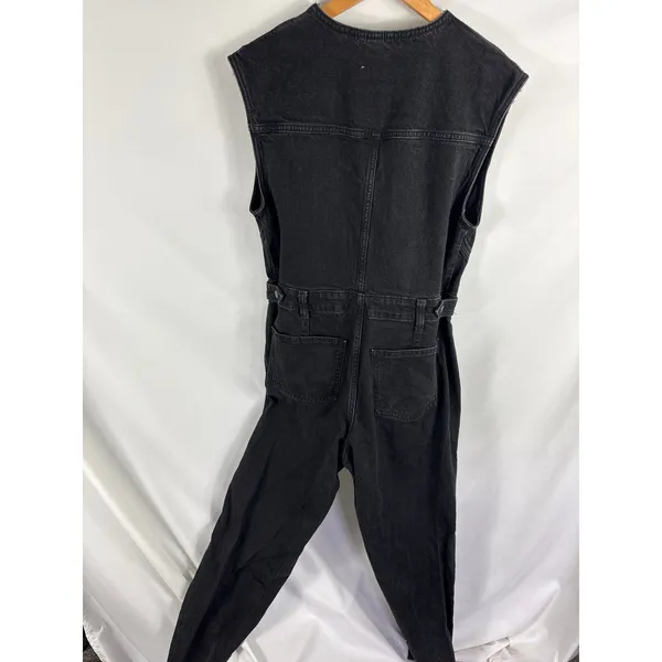 Universal Thread Black Denim Jumpsuit Size 8 - Image 5