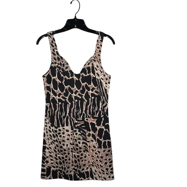 Somedays Lovin Animal Print Bodycon Tank Mini Dress Stretch Size S - Image 2