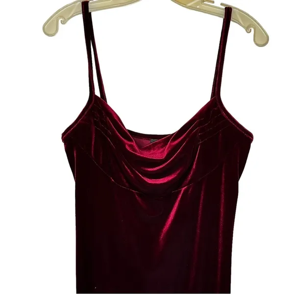 Vintage Teddi Evening Red‎ Velvet Long Dress - Image 2