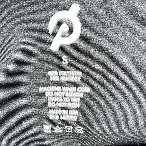 Peloton Women’s Black Leggings with white Branding on Side Pocket-Size S - Image 5