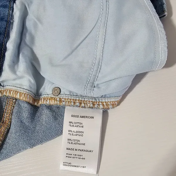 Good American Distressed Raw Hem Jeans - medium wash - Women's Size 10 - Image 8