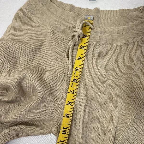 Nasty Gal Womens Pants Neutral Tan Knit Sweater Lounge Jogger Pockets Soft 6 - Image 7