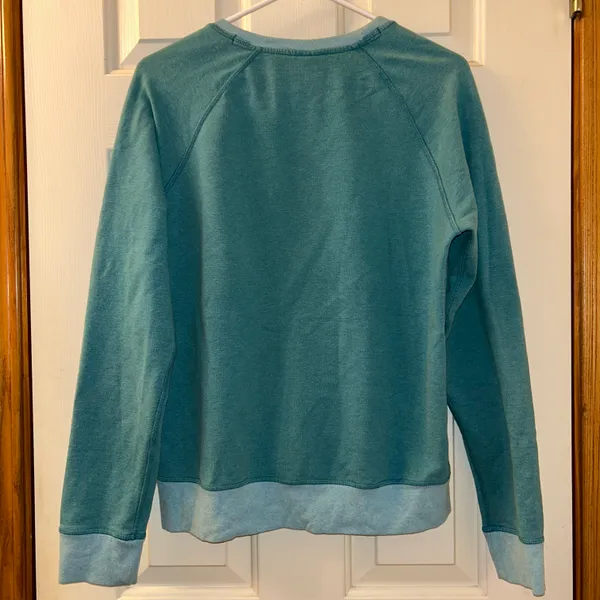 Patagonia Hazy Peaks Midweight Crew Sweatshirt Size Medium Teal Organic Cotton - Image 2