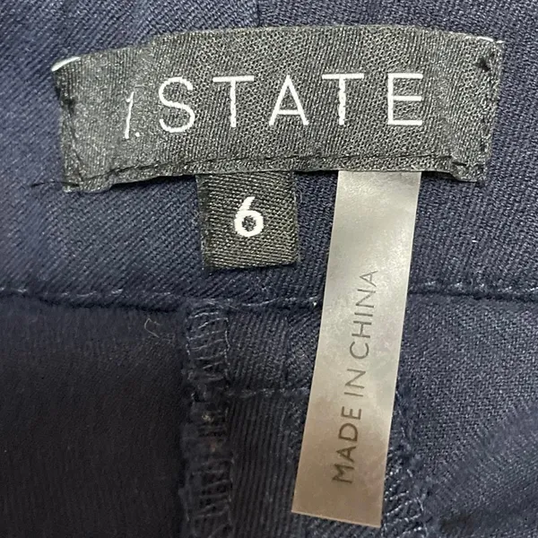 1.State Women's Navy Blue High Rise Slim Straight Skinny Trousers Pants Size 6 - Image 4