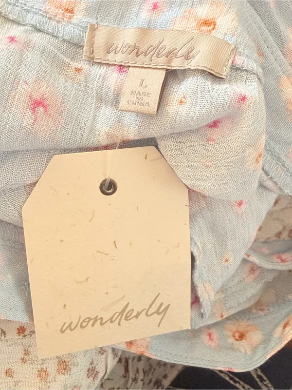 WONDERLY Floral Prairie Boho High Low Maxi Dress Size L NEW - Image 6