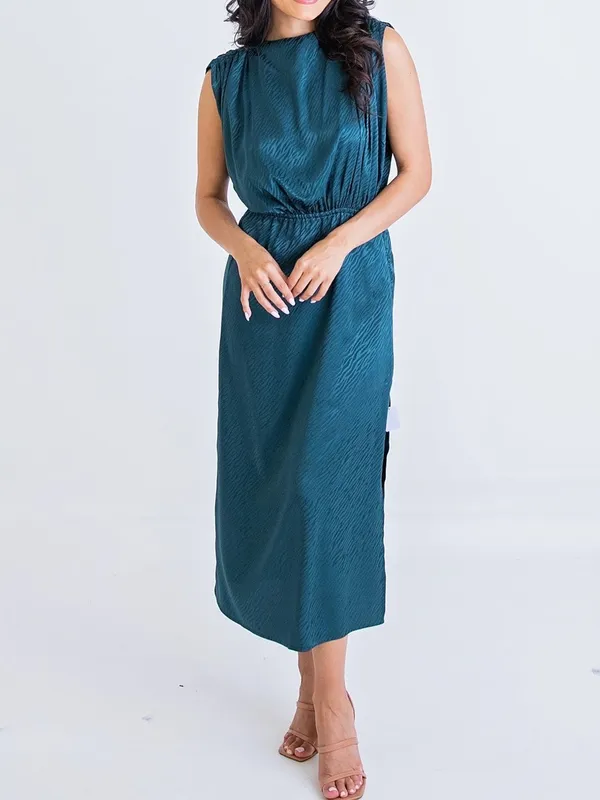 Karlie Satin Forest Midi Dress Size Small - Image 3