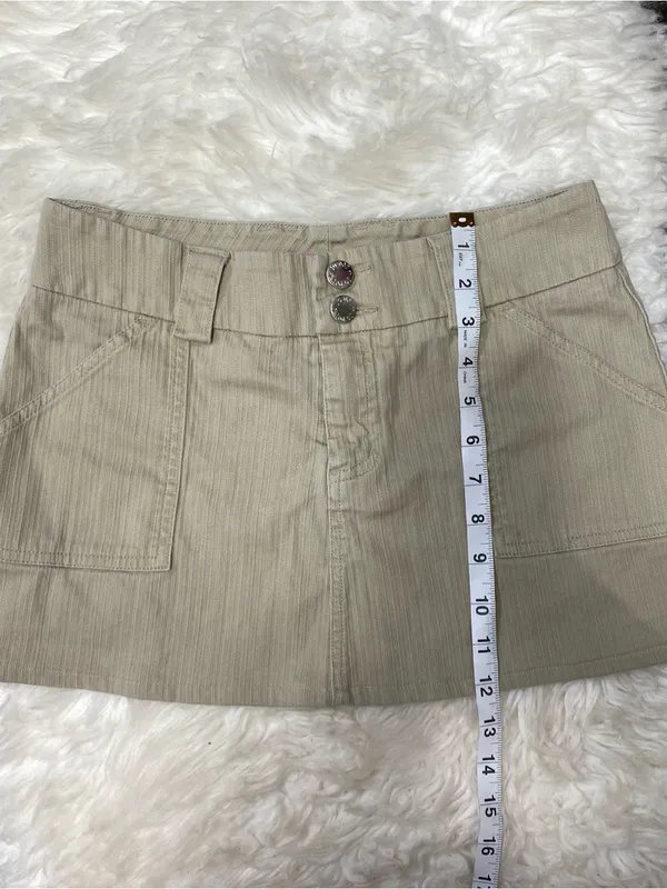 Jodot Khaki Cargo Mini Skirt Y2k Mini‎ Gorpcore Bratz Mallcore - Image 4