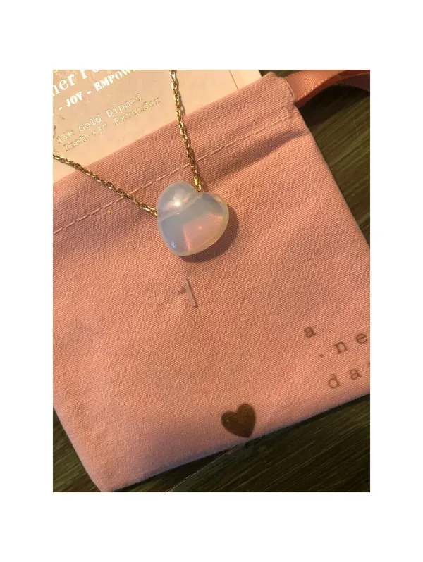 A New Day NWT 14k Gold Dipped 16" Opalite Pendant Necklace - Image 3