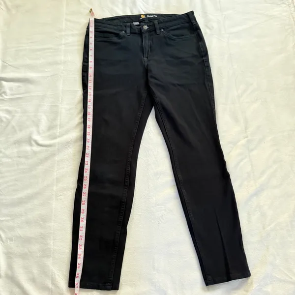Carhartt Slim Fit Black Utility‎ Pants Womens 10 Regular 104214-BLK Stretch - Image 9