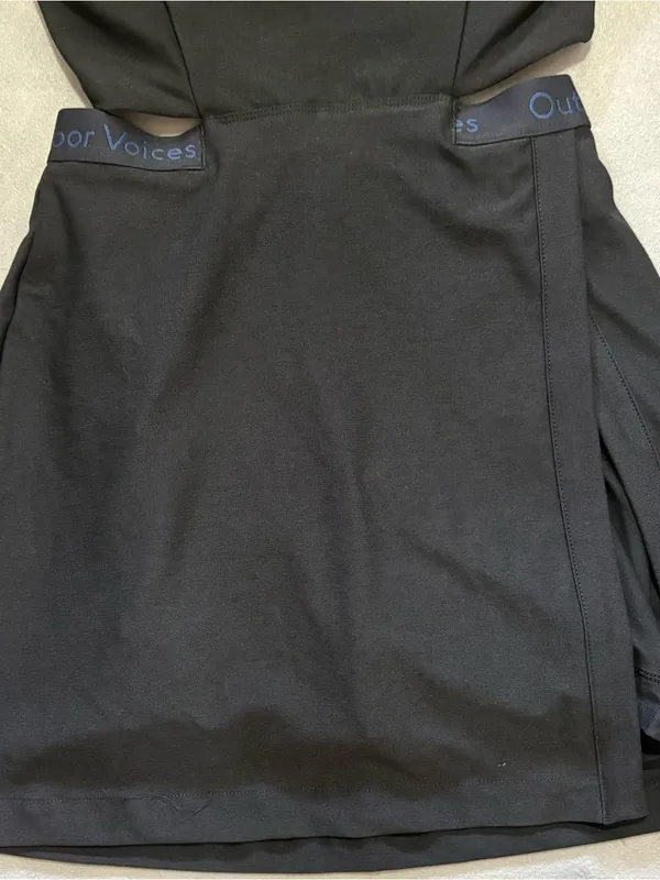 NWT Outdoor Voices Court Dress XS Black Cutout Tennis Skort Preppy Pickleball - Image 10