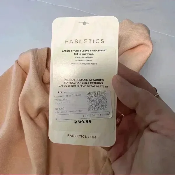 FABLETICS Cassie Peach Orange Crewneck Short Sleeve Athletic Top S NWT Outdoor - Image 8