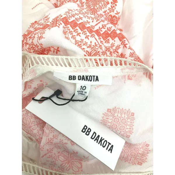 BB Dakota Havana Floral Maxi Dress NWT Size 10 White Peach Boho V-Neck - Image 12