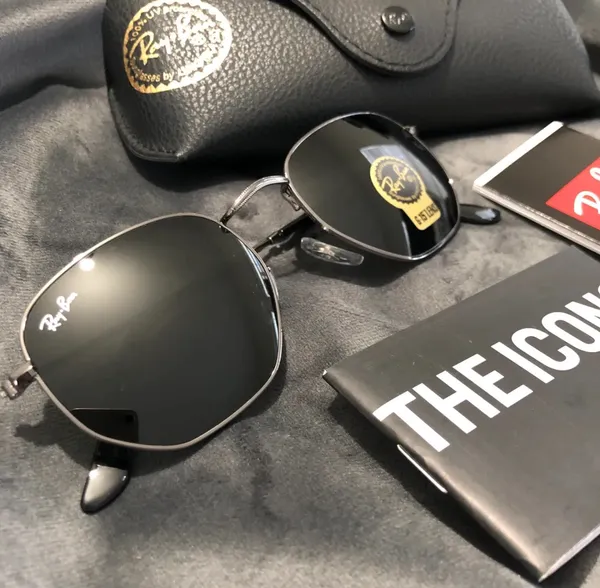 Ray Ban Hexagonal Black Sunglasses RB3548 - Image 2