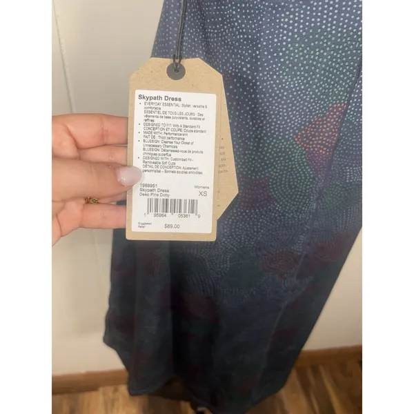 prAna Women's Skypath athletic Dress IN DEEP PINE DOTTY Xs NWT - Image 4