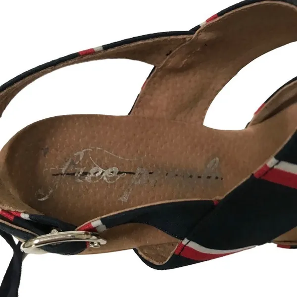 ‎Free People Monaco Boho navy striped wrap clog 39/9 - Image 10