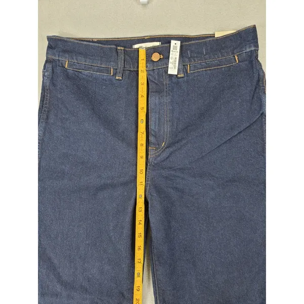 Madewell High-Rise Flare Jeans Women 31‎ Dark Blue Stretch Denim NEW - Image 5