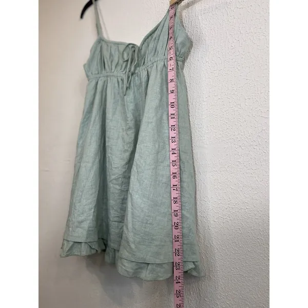 Princess Polly Of Love Mini Dress Sage Size 4 - Image 6