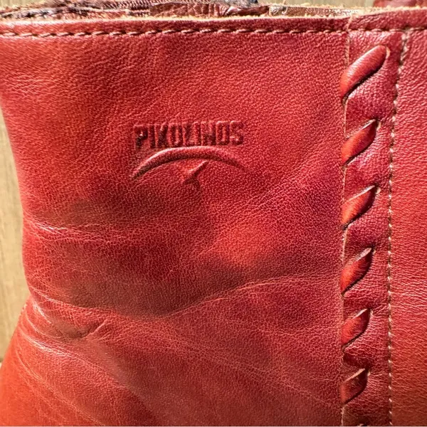 Pikolinos Brown Leather Women’s Ankle Boots w/ Moccasin‎ Stitching size 9.5 (40) - Image 2