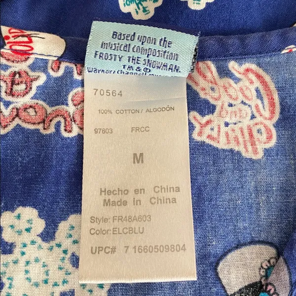 Frosty the Snowman Christmas Holiday Scrub Top Womens Medical Medium retro - Image 5