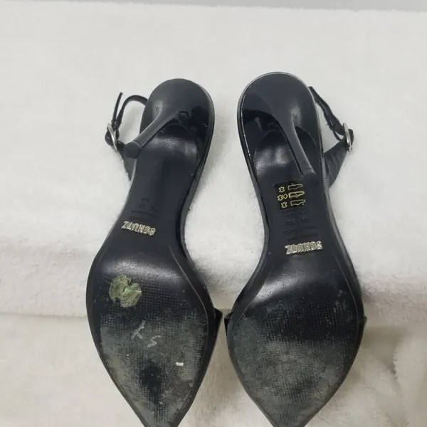 Schutz patent leather sling back heels - Image 9