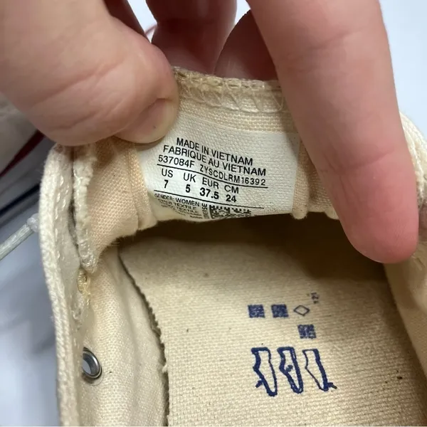 Converse sneakers‎ off white size 7 - Image 7