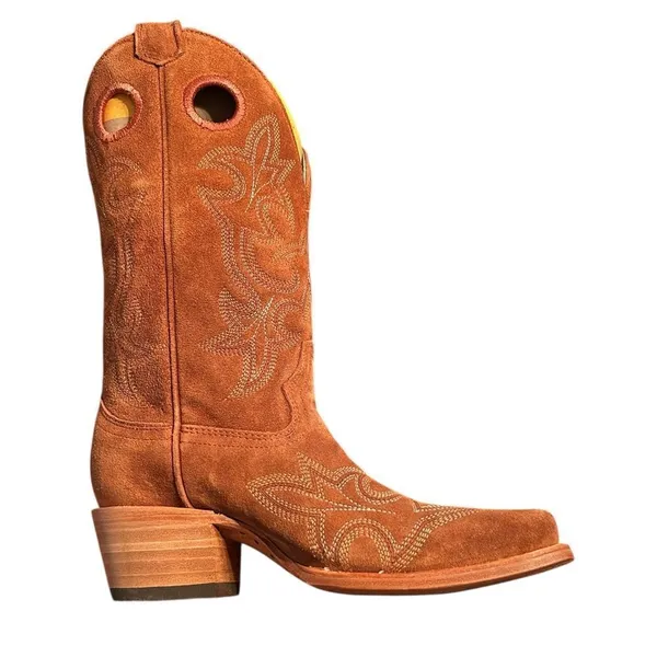 Corral Tan Suede Square Toe Leather Boots(Size 7.5) - Image 3