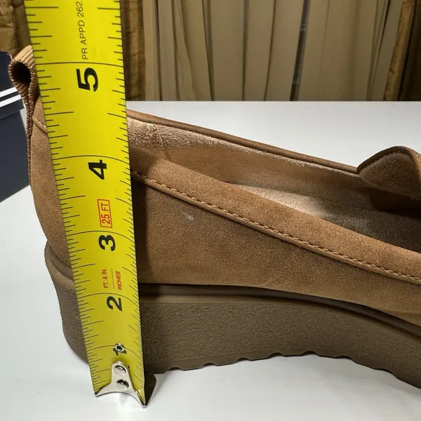 Naturalizer Soul Joyla Platform Loafers Tan Faux Suede Slip On Shoes 7M - Image 11
