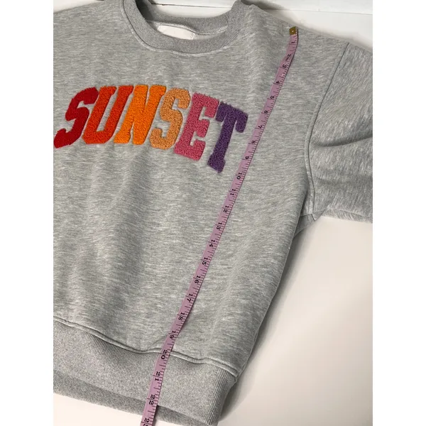 Panache Apparel Sunset Sweatshirt Gray Fleece Crewneck Pullover Size Small - Image 7