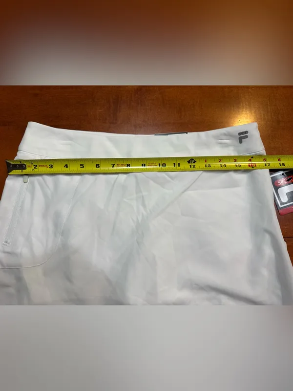 Fila White Women's Athletic Skort with Zip Pocket NWT medium - Image 6